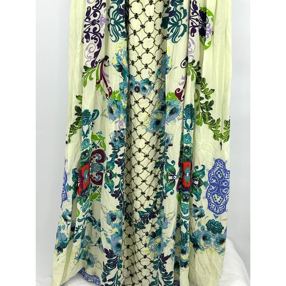 Hemant & Nandita Embroidered Silk Canaria Maxi Dress Large - Picture 5 of 9